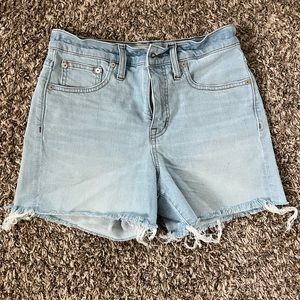 Madewell light wash shorts